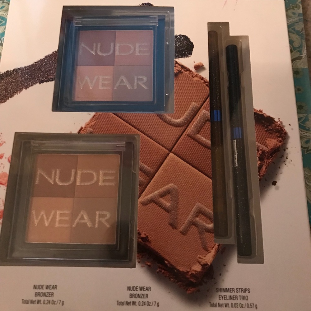 Bronzer and eyeliner